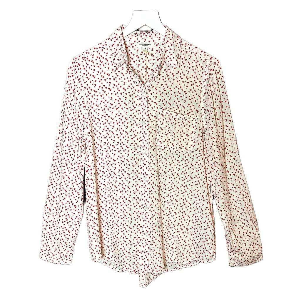 beachlunchlounge Heart Button Down Shirt